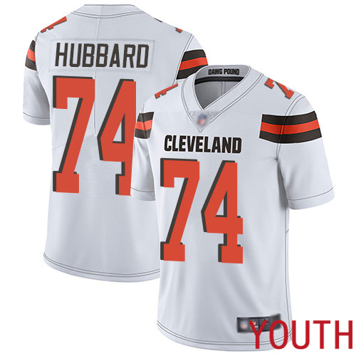 Cleveland Browns Chris Hubbard Youth White Limited Jersey #74 NFL Football Road Vapor Untouchable